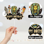Egypt Cake Toppers Set of 7 Pharaoh, Mummy Themed Happy Birthday Decoration, Perfect Egyptian Theme Party for Kids, Birthday Party and Baby Shower Decoration Supplies for Boys and Girls. LIANGSS