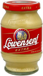 Lowensenf Mustard in Jar, Extra Hot, 9.3 Ounce
