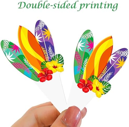 Hawaii Luau Party Cupcake Toppers Hawaiian Birthday Party Decorations Tropical Aloha Tiki Theme Party Cake Cupcake Decorations for Hawaii Summer Theme Baby Shower Supplies