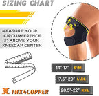 THX4COPPER Compression Dual Adjustable Patella Knee Brace for Pain Relief,Knee Strap Support for Running, Jumper, Gym Exercise, Tendonitis, Arthritis, Injury Recovery, Joints and Muscles