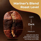 Warpath Coffee Dark Roast Whole Bean Coffee, Mariner's Blend, High Caffeine, Extra Strong Roasted 100% Arabica Coffee Beans Whole, Rich Aroma, Full-Bodied Intense Cup, Created by Navy SEALs, 12oz