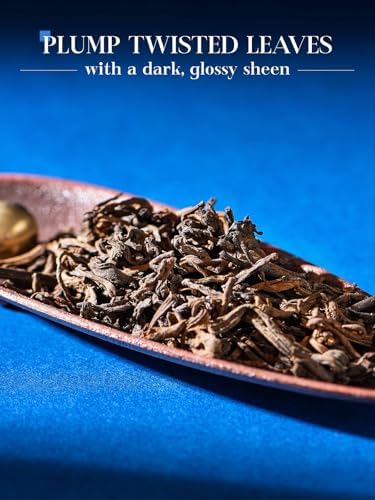 CO-OP 1950 Ripe Pu Erh Tea Loose Leaf, 150g, Premium Yunnan Whole Loose Large-Leaf Fermented Pu-erh, Smooth, Mellow & Rich, Pure Pine Smoke Aroma, No Additives, 20 Empty Teabags Included