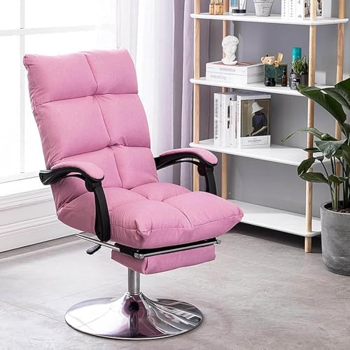 Adjustable Height Recliner Beauty Chair - Lunch Break Leisure Lifting Reclining Swiveling Chair - Portable Massage Stool Bed with Swivel and Foot Rest for Salon Nail Experience