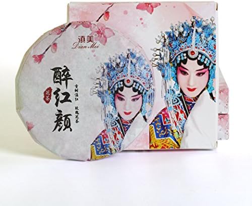 GOARTEA Dianhong Black Tea Cake - 200g / 7.05oz 2018 Year Red Rose Flower - Chinese Yunnan Fengqing Dian Hong Loose Leaf