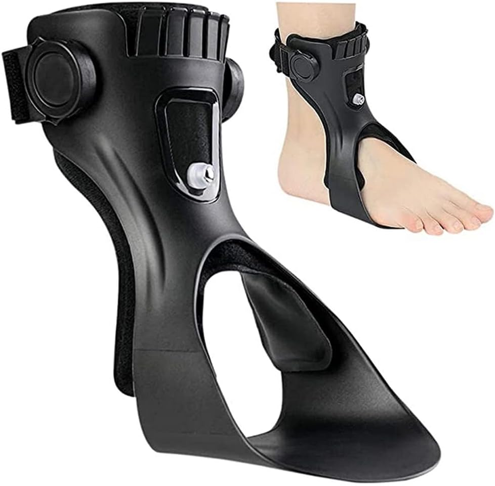 Drop Foot Brace Orthosis AFO AFOs Ankle Brace Support With Comfortable Inflatable Airbag for Hemiplegia Stroke Shoes Walking (Right foot, X-Large)