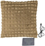 USB Heated Cushion Chair Sofa Bed Throw Pillow Home Office Lumbar Support Cushion Electric Heating Pad for Back, Abdomen, Lumbar, Neck, Shoulder (Khaki)