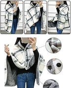 Wheelchair Ponchos with Hood Sleeveless Coats for Adults - Stay Warm with Winter Wheelchair Blanket Warmer Cover, Thick Soft Flannel Multipurpose Leisure Blanket Cape