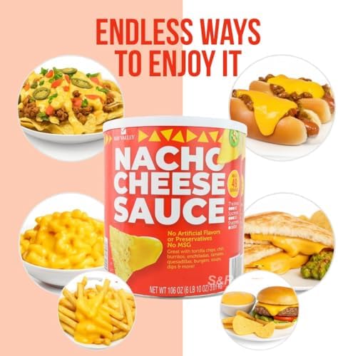 Nacho Cheese Sauce, 6lb 10oz Can – Bulk Food Service Size for Parties, Concessions & Events – Versatile Queso Dip for Chips, Tacos, Burritos, Hot Dogs & Mac and Cheese