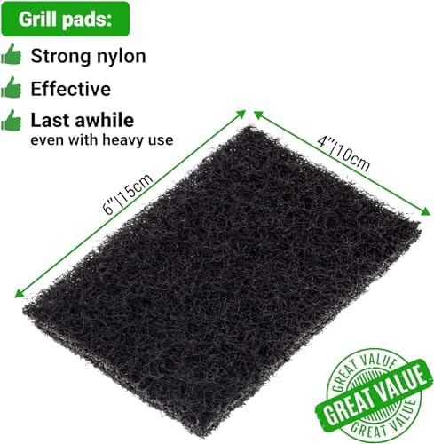 CUSINIUM 10-Pack Griddle Cleaning Pads + 20-Pack Grill Screens