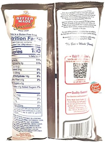 Better Made Family Size southern style sweet heat bbq flavor potato chips 8.5-ounce bag