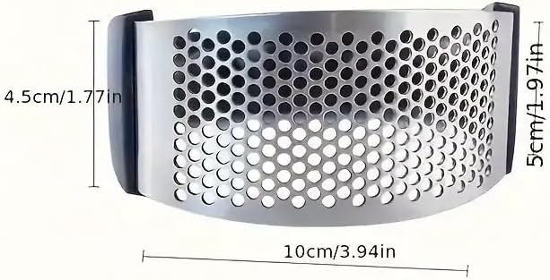 Stainless Steel Garlic Press Rocker - New Innovative Garlic Mincer and Crusher with Peeler and Scraper
