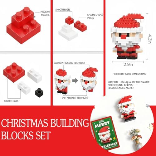 Christmas Figurines Set, Santa Claus and Elf Collectible Decor, Festive Tabletop Statues for Holiday Home Mantel Shelf Display