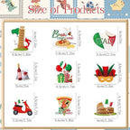 Italian Birthday Party Decorations - 36PCS Italy Pizza Cupcake Toppers Parties Decoration Buon Compleanno Cupcake Picks Decor Supplies