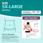 BraceAbility Plus Size 5XL Bariatric Back Brace - Obese Support Girdle for Lower Lumbar Back Pain in Big and Tall, Extra Large, Heavy or Overweight Men and Women (Fits 67"-73")