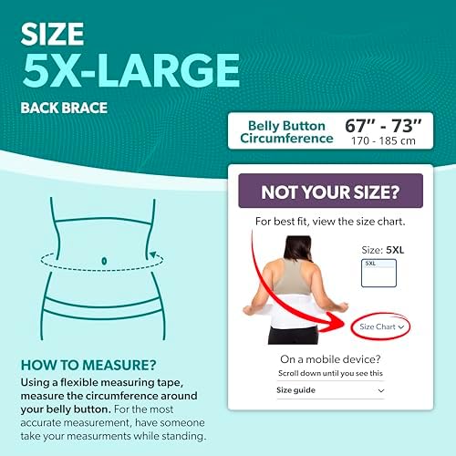 BraceAbility Plus Size 5XL Bariatric Back Brace - Obese Support Girdle for Lower Lumbar Back Pain in Big and Tall, Extra Large, Heavy or Overweight Men and Women (Fits 67"-73")