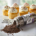 Chocolate Sprinkles – 10 oz Dessert Toppings for Ice Cream, Cake & Cookies – Chocolate Jimmies for Cupcakes, Sundaes, Brownies, Baking & Cake Decorations