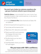 TurboTax Deluxe Desktop Edition 2025, Federal Tax Return [Win11/Mac14 Download]
