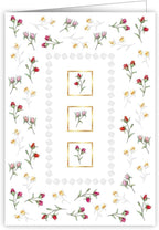 Card Pink, Yellow & Red Mini Roses