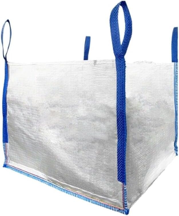 DURASACK Heavy Duty Builder's Bulk Bags 100-Gallon White Woven Polypropylene Contractor Trash Bags for Demo and Construction, Holds up to 2200 lbs
