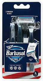 Barbasol Ultra 3 Premium Disposable Razor, 4 Count