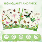 40Pcs Bug Theme Napkins Bug Birthday Party Decorations Garden Nature Themed Insect Party Napkins, for Nature Theme Decor, Kids Girls Boys Dinner Dessert Picnic Birthday Baby Shower Favor