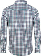 Alimens & Gentle Men's Plaid Button Down Shirts Cotton Long Sleeve Dress Shirts Regular Fit Gingham Shirts