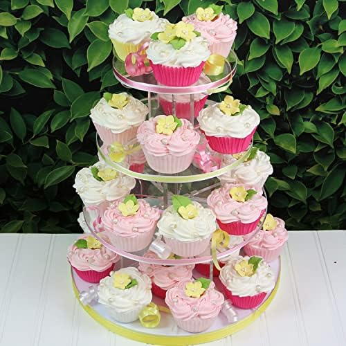 Global Sugar Art Blossoms and Leaves Edible Sugar Cake & Cupcake Flowers, Yellow, Small Unwired, 24 Count with Leaves by Chef Alan Tetreault