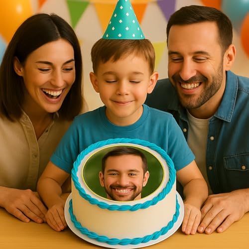 Custom Edible Photo Cake Topper (Round – 7.5”) DAD