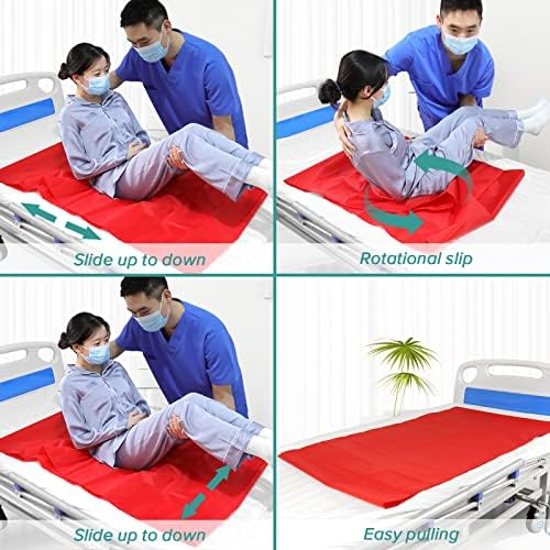 YHK Tubular Slide Sheet for Patient Transfer, Washable Reusable Flat Slide Sheet, Safetysure Transfer Slide for Moving Bedridden Patients, Slides for Cars, Hospital Bed, Home Care (28.3" x 47.2")
