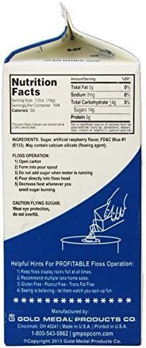 Gold Medal Flossugar-3.25Lbs./52oz.,BOO-BLUE,Blue Raspberry