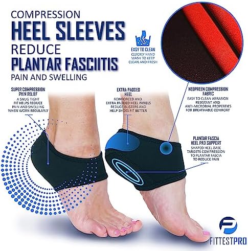 Plantar Fasciitis Foot Pain Relief 14-Piece Kit – Premium Planter Fasciitis Support, Gel Heel Spur & Therapy Wraps, Compression Socks, Foot Sleeves, Arch Supports, Heel Cushion Inserts & Grips