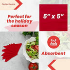 Perfectware - PW-2 Ply Red Bev-250 2 Ply Red Beverage Napkins- Pack of 250ct