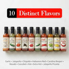 Road Trip RoadHouse Smokehouse Hot Sauce Gift Set – 10 Pack Sauce Sampler, Flavorful Spicy Gift set Variety