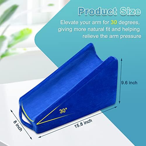 Zelen Arm Elevation Pillow Support Wedge Elevating Arm Medical Pillow Post Surgery Elevated Surgical Arms Pillows for Sleeping Elbow Therapy Wedge Foam Support Hand Elevator Broken Wrist Recovery
