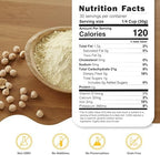 Quay Naturals Organic Chickpea Flour, Garbanzo Bean Flour, 1.5 lb, Non-GMO, Gluten-Free, Vegan. Ideal for Baking, Frying, Flatbreads & Grain-Free Cooking.