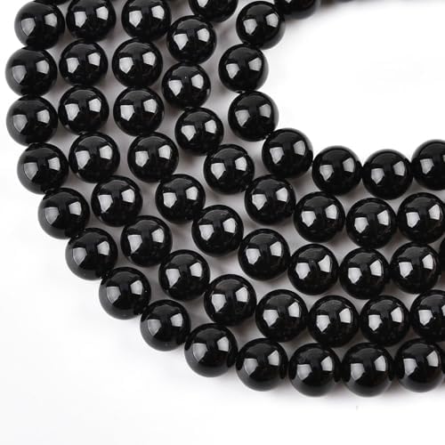 Natural Black Onyx Beads for Jewelry Making 12mm Round Semi Precious Gemstone 15 inch(31-32pcs/strand)