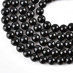 Natural Black Onyx Beads for Jewelry Making 12mm Round Semi Precious Gemstone 15 inch(31-32pcs/strand)