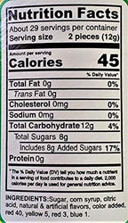 Washburn's Hard Candy (2 Pack, Total of 25oz)