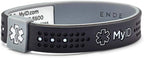 MyID Sport Medical ID Silicone Bracelet for Diabetes Epilepsy Asthma Autism and More (Small, Black/Gray)