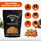 Fava / Broad Beans, Fried with salt, Roasted, Low Sugar, Low Fat, Must-Have, Super Snack, Lunchbox, On-The-Go, Packed in a 2 lbs. (32 oz.) Resealable Pouch Bag for Freshness by Presto Sales LLC