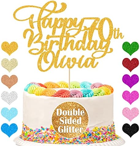 Cake Topper Customized Cake Topper Personalized Happy Birthday Cake Toppe Birthday Cake Decoration Any Name Age 1st 10th 16th 18th 20th 21st 30th 40th 50th 60th 70th 80th