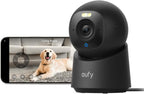 eufy Security 4K Indoor Camera E30,360° Pan Tilt,AI Auto Tracking,Color Night Vision,Pet/Baby/Nanny Monitor with Two-Way Audio,AI Human/Pet Detection,Works with HomeKit, No Monthly Fee, Black