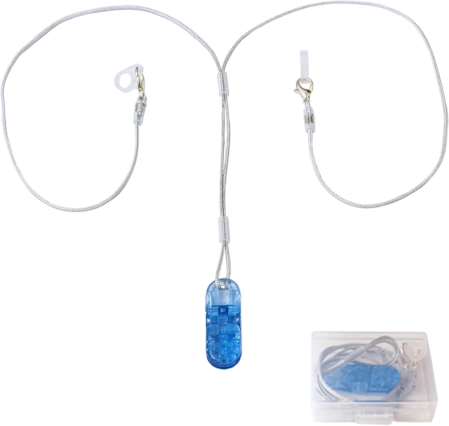 2 Sets Hearing Aid Clip Anti-Lost Lanyard Safety Retainer for Adults and Kids for 7mm & 9mm Silicone Loops with Storage Case