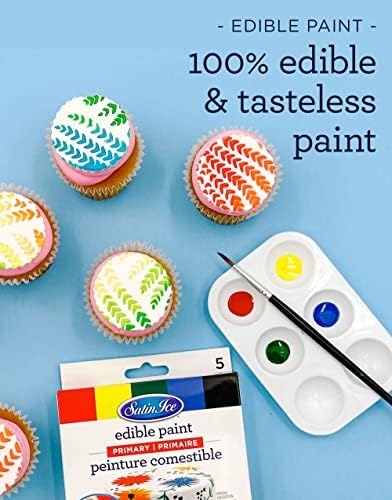 Satin Ice Edible Paint, Metallics Kit (5 colors)
