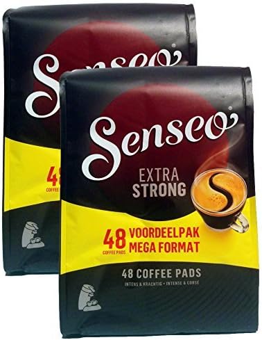Senseo Extra Strong Dark Roast Coffee Pods – 96 Count (2 Packs) – Intense & Bold Flavor with Rich Crema – Single-Serve Coffee Pads Compatible with Senseo & PeleCom Machines