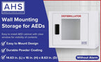 American Hospital AED Cabinet | AED Defibrillator Wall Mounted Storage Cabinet Non Alarmed White | Large Fits Zoll/Cardiac Science/All Brands