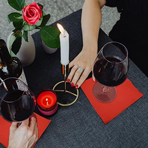 300 Count Red Cocktail Napkins,2-Ply Red Paper Napkins,Disposable Beverage Napkins for Bar,Weddings, Birthday,Party