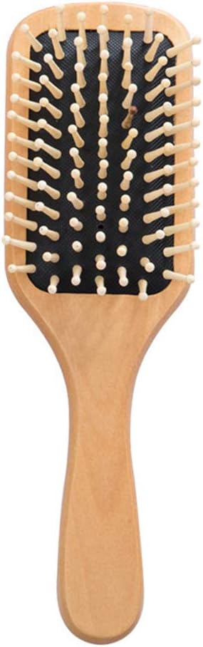 Hair Comb Portable Wooden Air Bag Massage Comb Anti-Static SPA Head Massager Hair Brush Black