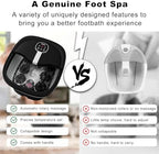 HOSPAN Collapsible Foot Spa Electric Rotary Massage, Foot Bath with Heat, Bubble, Remote, and 24 Motorized Shiatsu Massage Balls. Pedicure Foot Spa for Feet Stress Relief