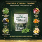 Wild Oil of Oregano 6000mg with Black Seed, Turmeric & Ginger – 300 Softgels | 95% Carvacrol & Thymoquinone | Immune, Gut & Respiratory Support | High-Potency Herbal Complex – Vegan & Non-GMO